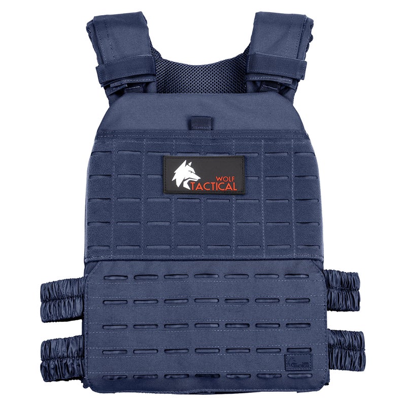 Wolf Tactical Adjustable Weighted Vest for Men & Women - Rucking, Workout, Running, Walking & CrossFit Weight Vest for Strength Training & Fitness (Blue) - Image 5