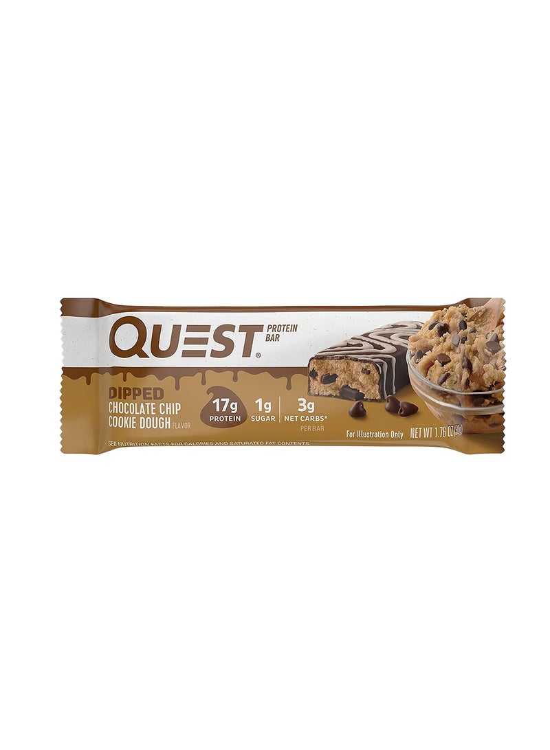 Quest Nutrition Protein Bars Dipped Chocolate Chip Cookie Dough 50g - Image 1
