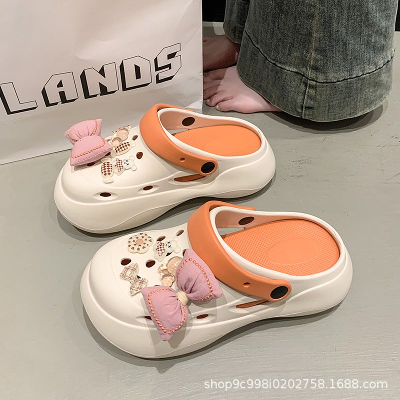 Croc Shoes Women'S Summer Sandals And Slippers, Two-Wear, Two-In-One, Non-Slip, Dual-Purpose, Can Drive, Waterproof And Odor-Proof - Image 1