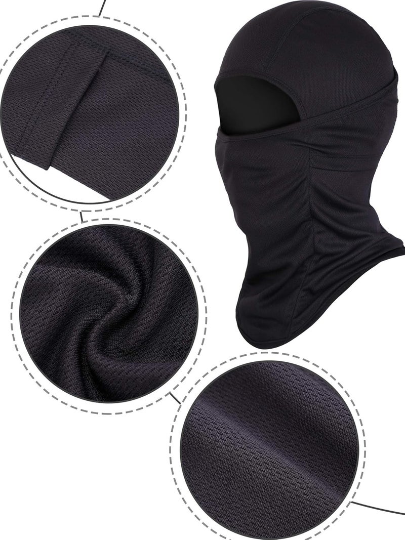 3 Pieces Summer Balaclava Sun Protection Face Mask - Breathable Long Neck Cover (Grey, Black, White) - Image 5