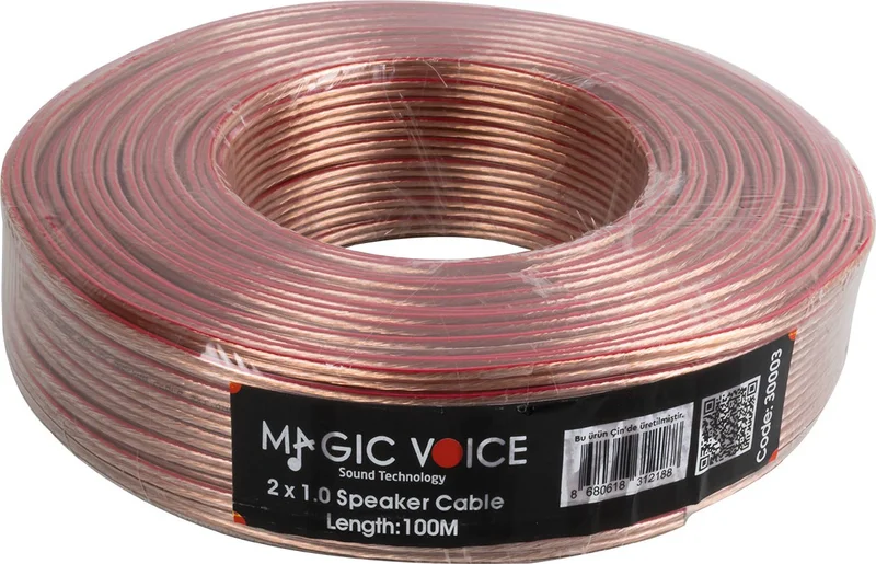 AYT Magicvoice 2x0.75 Transparent Speaker Cable Dual 100 Meters Quality Cable