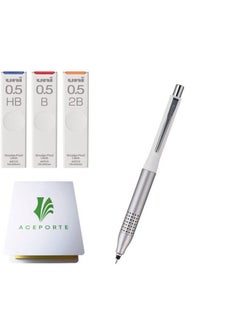 Kuru Toga Advance Upgrade Model 0.5Mm White Body + Hb B 2B Refills Sticky Notes Value Set  - Image 1