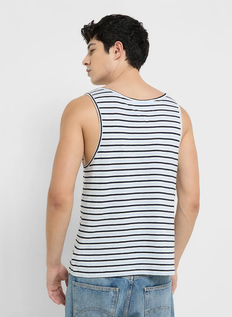 تومي جينز Relaxed Badge Tank Top