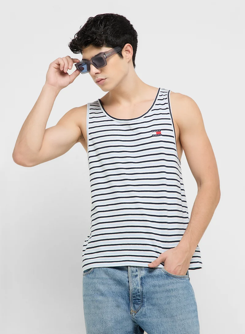 تومي جينز Relaxed Badge Tank Top