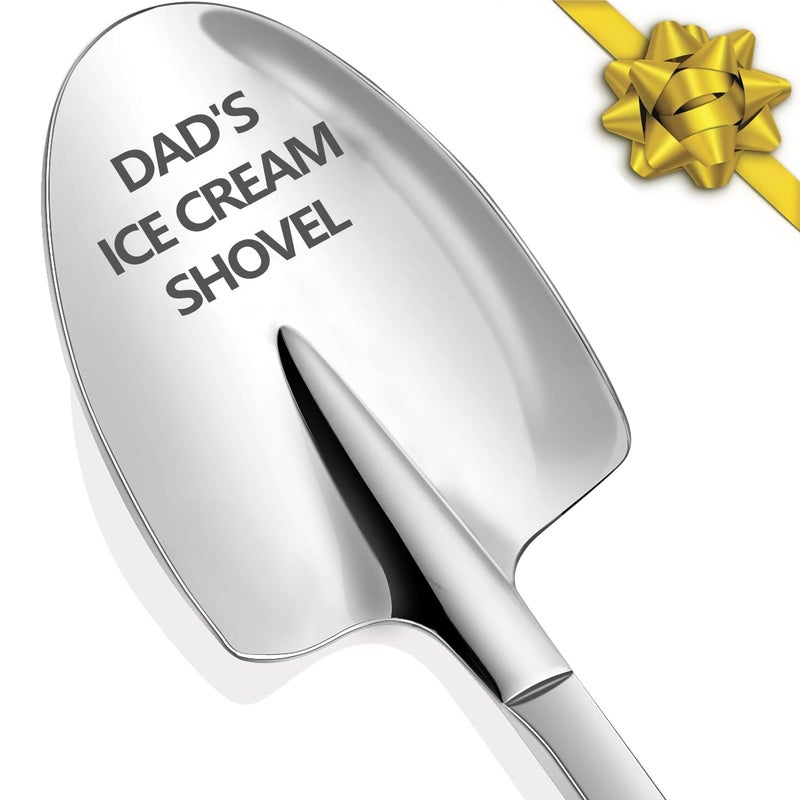 LLESCA Personalized Dad's Ice Cream Shovel - Funny Engraved Stainless Steel Fathers Day Gift - Image 1