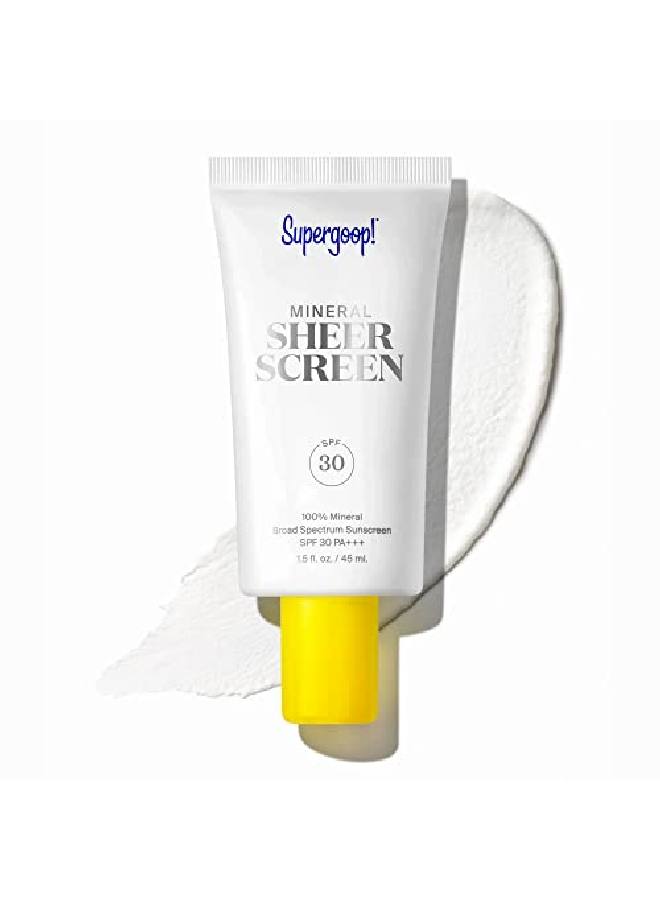 Supergoop! واقي شمسي معدني شفاف SPF 30 Pa+++ 1.5 أونصة سائلة 100% معدني واسع الطيف للوجه - Image 2