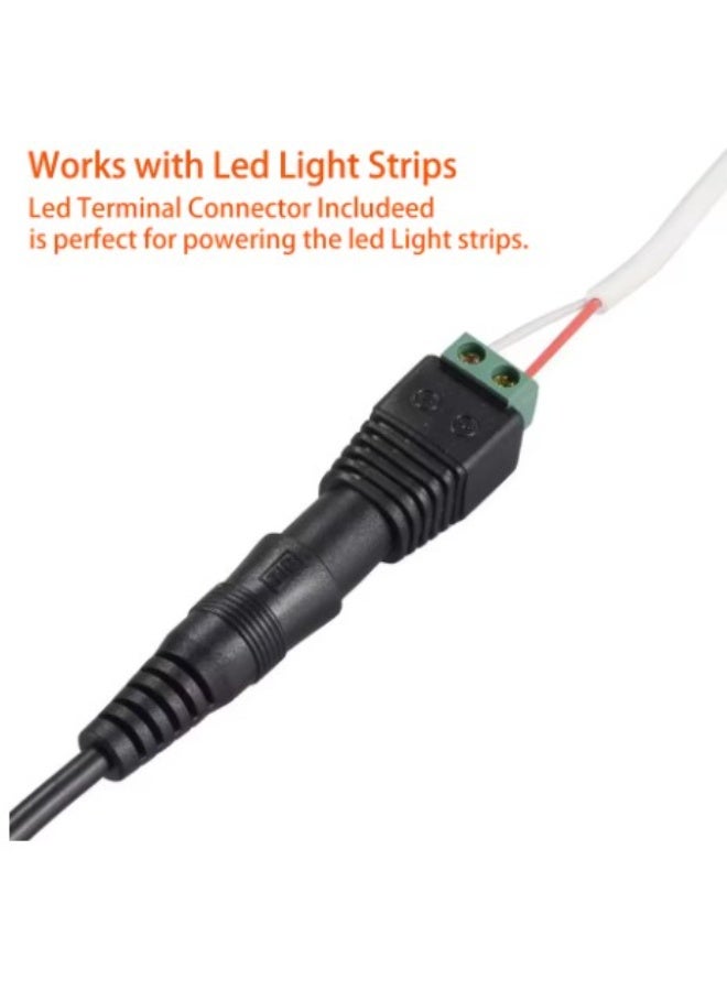 Terabyte 30W Universal Power Adapter 3V 4.5V 5V 6V 7.5V 9V 12V AC DC Power Adapter Charger + 5V 2.1A USB Port with 8pcs Jack - Black - Image 2