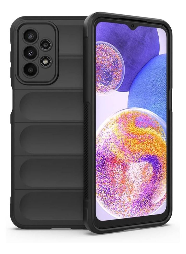 حافظة هاتف ماجيك شيلد من السيليكون المقاوم للصدمات لهاتف سامسونج جالاكسي A23 باللون الأسود - Image 1