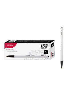 Monami Bp 153 Retractable Ballpoint Pen, Fine Point (0.7Mm), Black, 12-Count  - Image 1