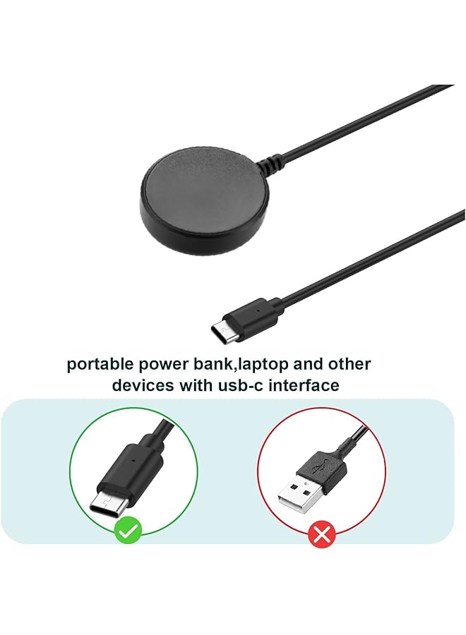 erorex 1M 3.3Ft Usb C Type C Charging Cable Clip Dock Charger For Samsung Galaxy Watch 5 4 40Mm 44Mm Watch 5 Pro Watch4 Classic 42Mm 46Mm Watch 3 45Mm 41Mm Active 1 Active 2  - Image 5