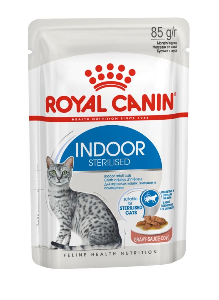 ROYAL CANIN Feline Health Nutrition Indoor (WET FOOD - Pouches) 12 x 85g - Image 1