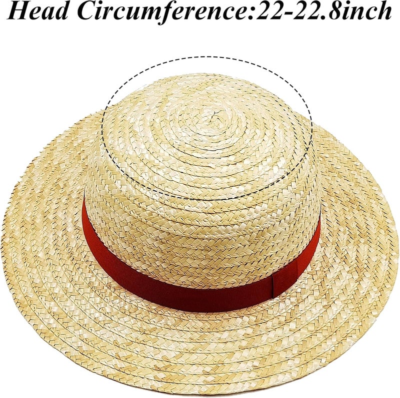 Memfish Store Straw Hat Halloween Party Yellow Strawhats with String Summer Beach Hats Performance Props for Youth Men Women - Image 5
