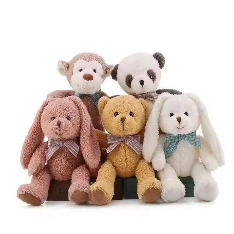 32cm Plush Toys Soft Stuffed Animals – Monkey, Panda, Rabbit, Bear Plushies for Kids, Cuddly Animal Toys for Toddlers and Children - Image 2