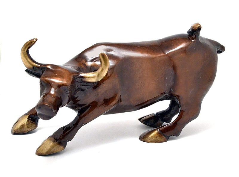 ESPLANADE Brass Charging Bull Wall Street Bowling Green Bull - 5 Inches - Image 5