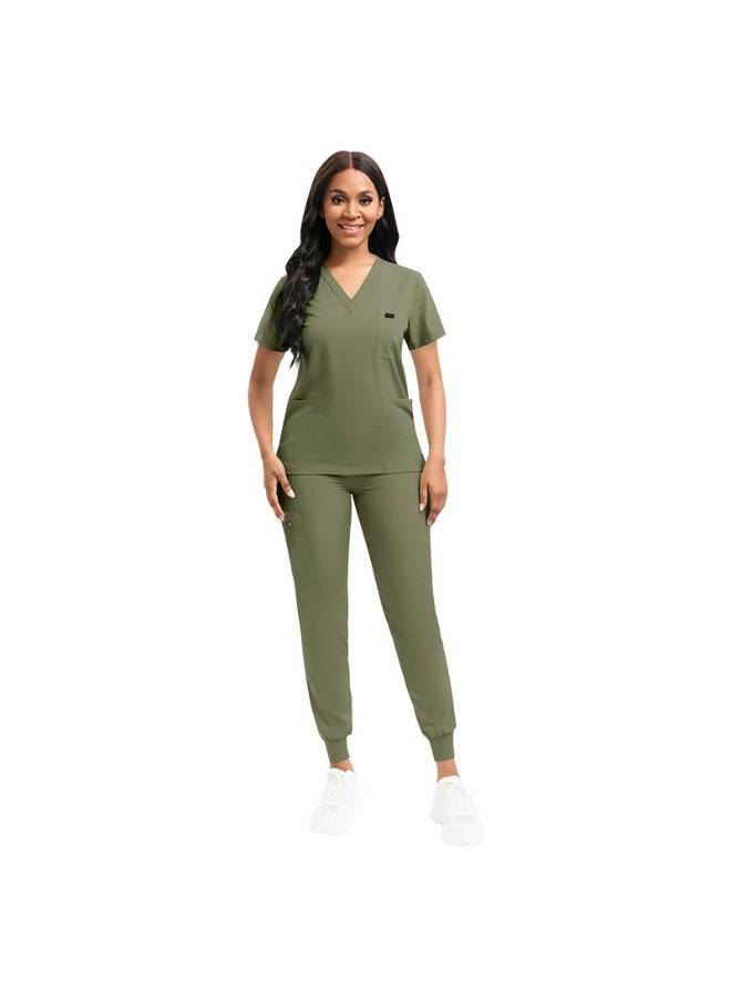 NIBEMINENT Operating Room Surgical Workwear Doctor Dentist Workwear Works Scrubs Clothes Surgical Scrubs Set  Operating Room Medic - Image 1