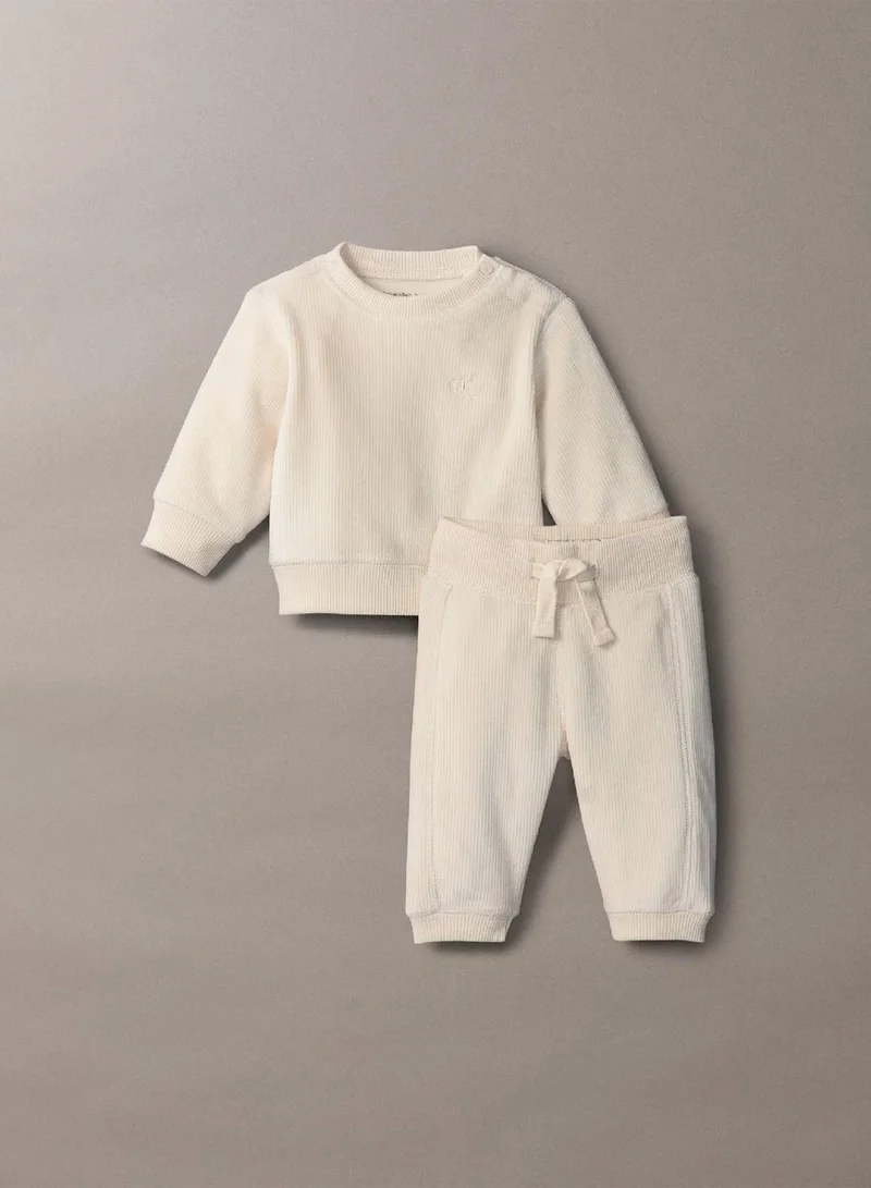 Calvin Klein Jeans Whitecap Gray Newborn Velvet Fleece Giftset  | Best Price UAE
