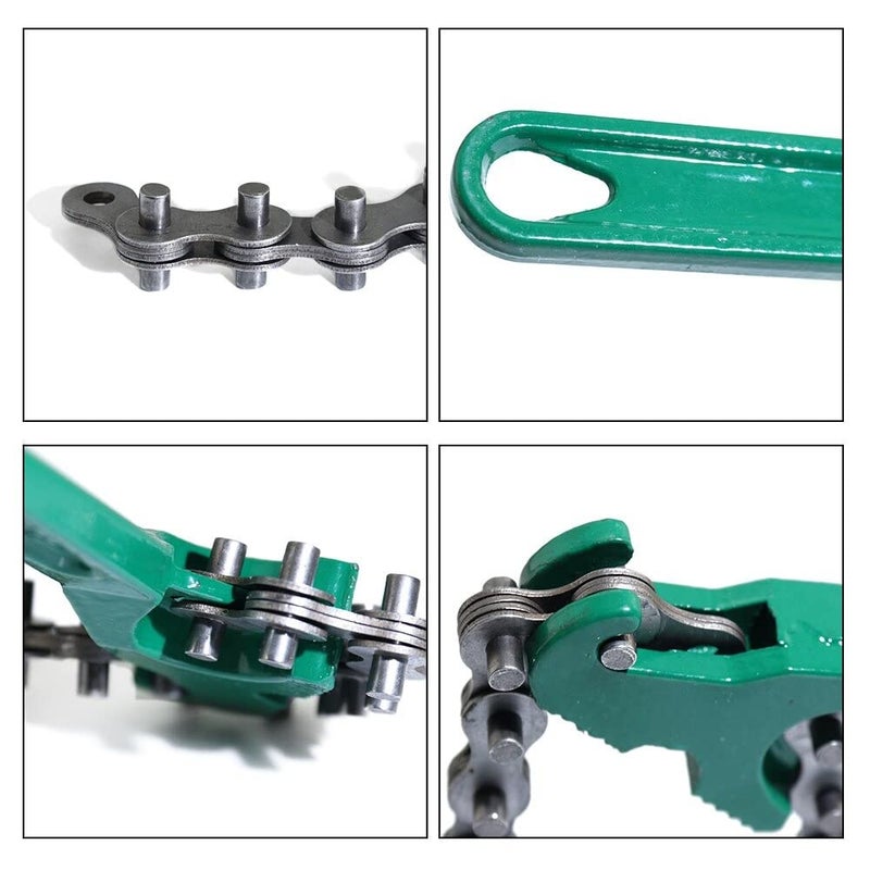Digital Craft 4 Item Combo 9Inch MultiPurpose Motorcycle Car Engine Oil Filter Chain Wrench Spanner Removal Tool 225 Adjustable Wrench With Chain Wrench Hand Brush Mini Hammer Folding Trox Allen Key - Image 5