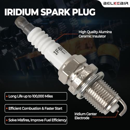 BELKEBIR Set of 6 Ignition Coil Pack & Iridium Spark Plugs Compatible with V6 3.0L 3.3L 2000-2008 Toyota Avalon Camry Highlander Sienna Solara, 1999-2008 Lexus RX300 RX330 ES300 ES330 RX400h Replace UF267 - Image 5