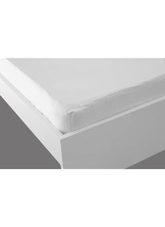 Hotel Linen Klub King Fitted Sheet 1Pc 100 Percent Cotton 250Tc Dobby Box Sateen Size: 200X200+30Cm White  - Image 2