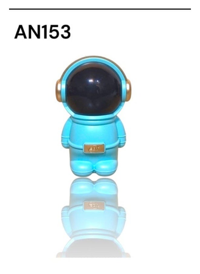 BDT AN153 Heavy Bass Speaker Astronaut RGB 7W Speaker – Type-C Charging, 6-Hour Battery Backup, Multicolor LED Lights for Ultimate Audio Experience Bluthooth Speaker (Astronaut Speaker) - BLUE - Image 2