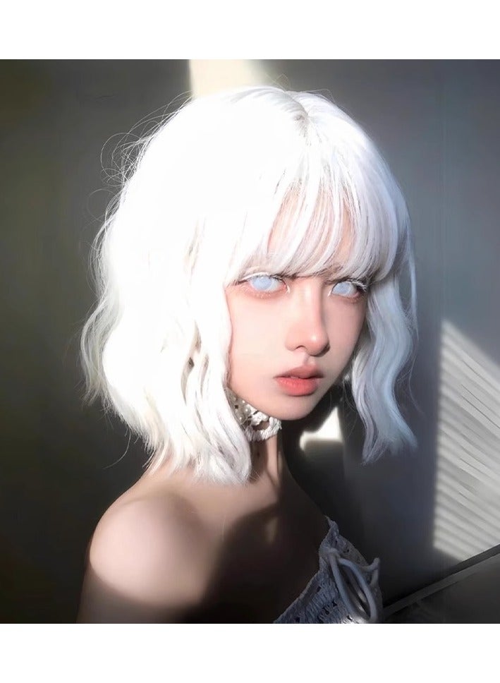 Snowdrift Lolita Wig - Vintage French Maid Bob with Baby Doll Bangs & Adjustable Fit (Cosplay/Alice Style) - Image 2