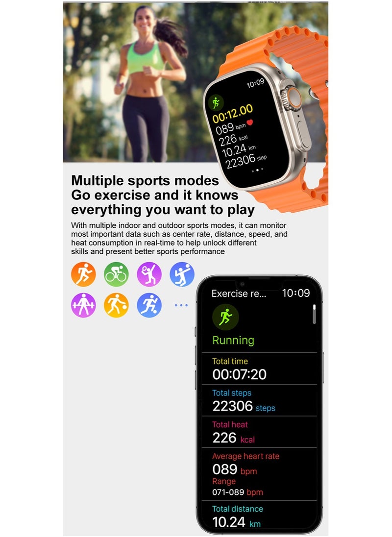 AROAQ - T900 Ultra 2 GS Smartwatch Series 9,  2.03 Inches Large Screen Long Standby Time Brightness Display - Image 1