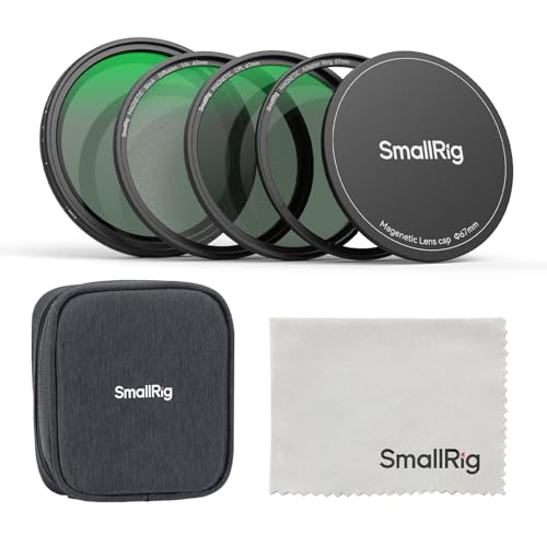SMALLRIG سماج 5 في 1 مجموعة فلاتر عدسة مغناطيسية 67 مم VND CPL Black Mist 14 حلقة محول مخيطة غطاء عدسة مغناطيسي حقيبة تخزين قماش تنظيف مجموعة فلاتر للكاميرا الهاتف 4726 - Image 1