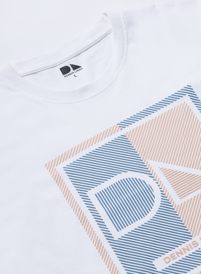 Dennis Lingo Men's White Regular Fit Cotton T-shirt - Image 2