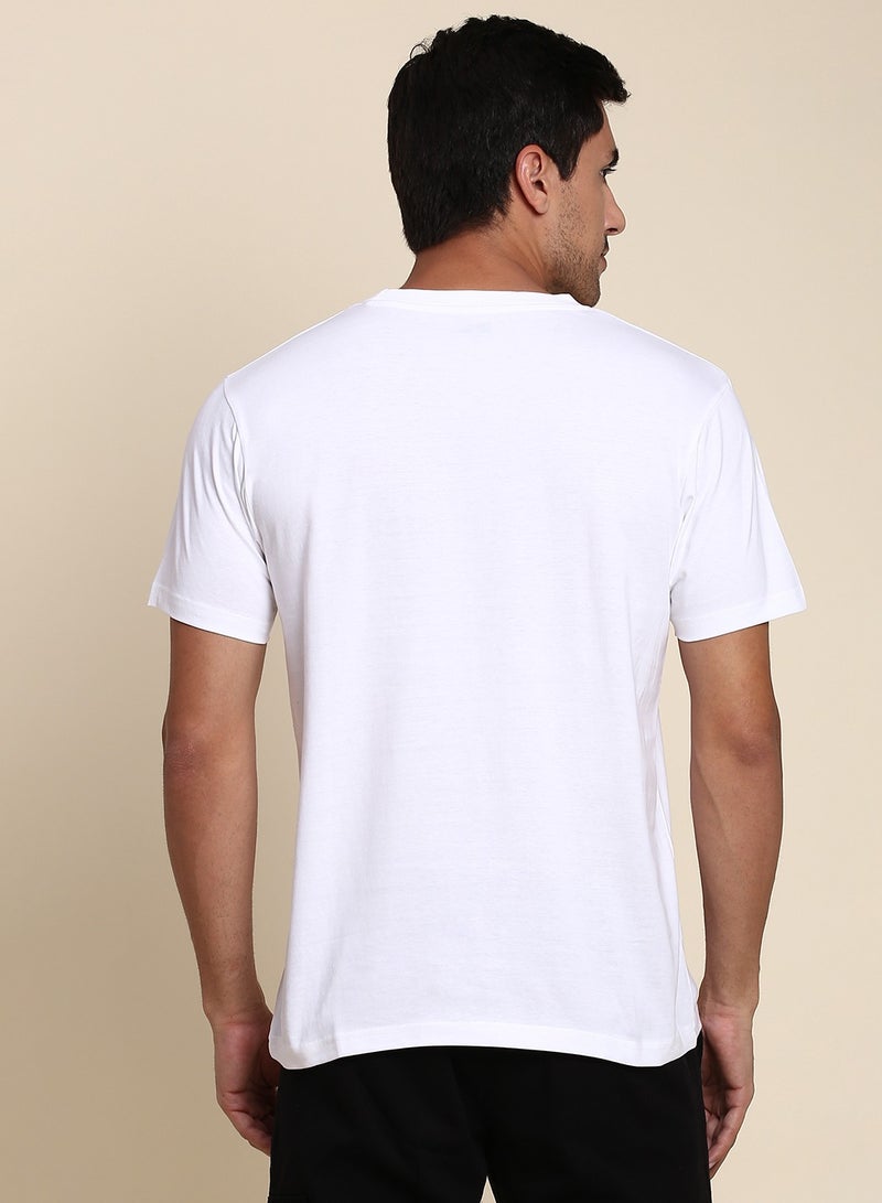Dennis Lingo Men's White Regular Fit Cotton T-shirt - Image 5