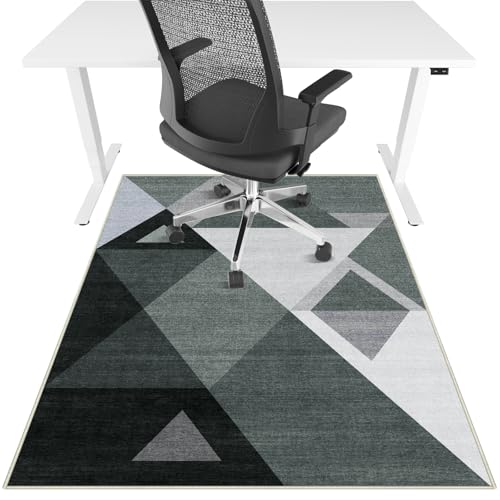 Lreedy Office Chair Mat for Hardwood Floor Tile Floor36X 48 Heavy Duty Desk Chair Mat for Hard Floors Under Desk Rug for Rolling Computer ChairAnti SlipLow Pile Carpet ProtectorTriangle - Image 1