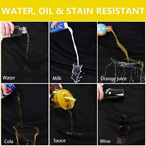 Will Well 2 Pack Waitress Apron with 3 Pockets - Water & Oil Resistant - Black Waist Aprons for Servers - Half Aprons for Women - 12 Inch - Image 2