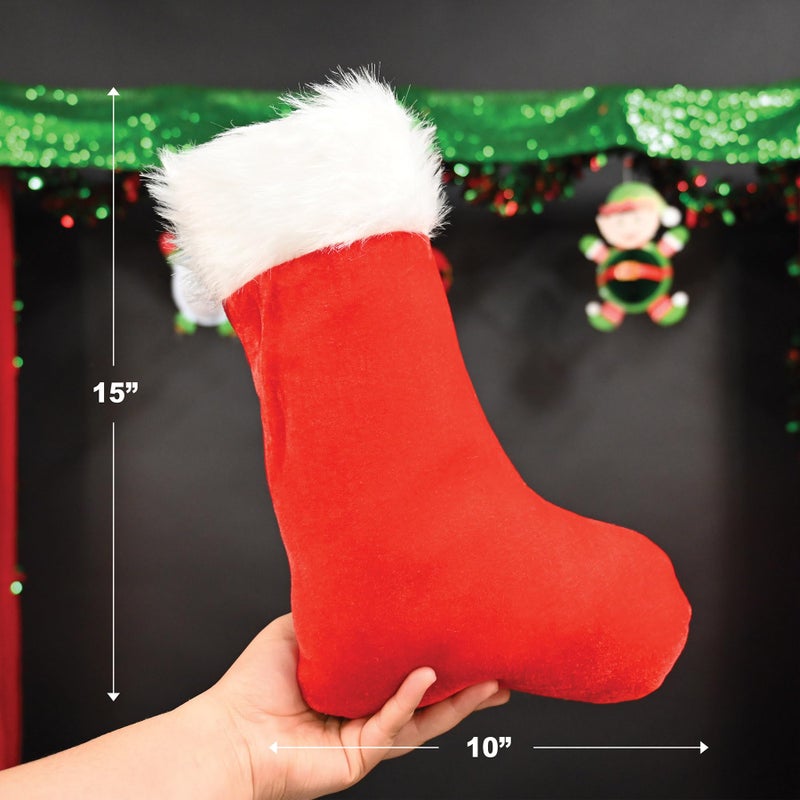 Beistle Plush Christmas Stocking Party Accessory (1 count) (1/Pkg) - Image 2