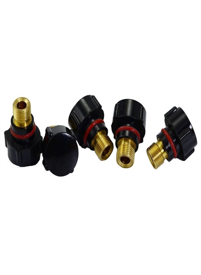 RIVERWELD أغطية خلفية قصيرة من ريفر ويلد TIG طراز 57Y04، متوافقة مع شعلات لحام TIG طراز QQ300 PTA DB SR WP 17 18 26، عبوة من 5 قطع - Image 1