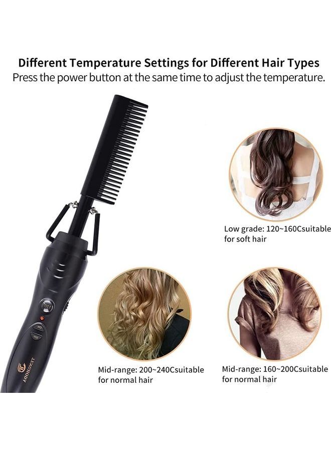 NIBEMINENT Professional Hair Straightener Comb Black - Image 5