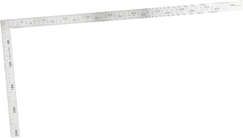 500mm x 250mm Stainless Steel L Shape Square Ruler 90 Degree Right Angle Framing Measuring Tool for Carpenters - Image 4