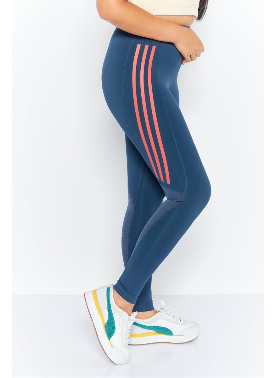 Adidas - Women Tight Fit Training Leggings, Navy Blue - Image 1