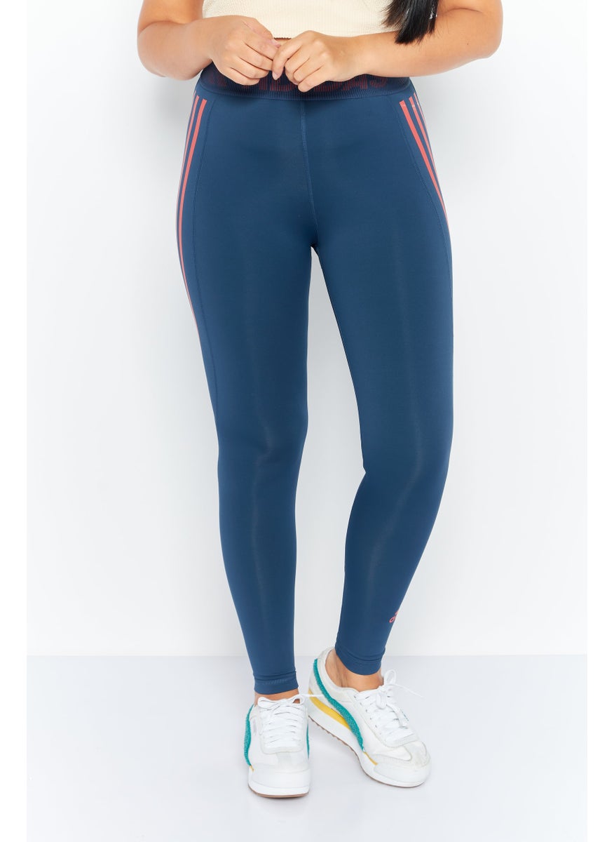 Adidas - Women Tight Fit Training Leggings, Navy Blue - Image 1