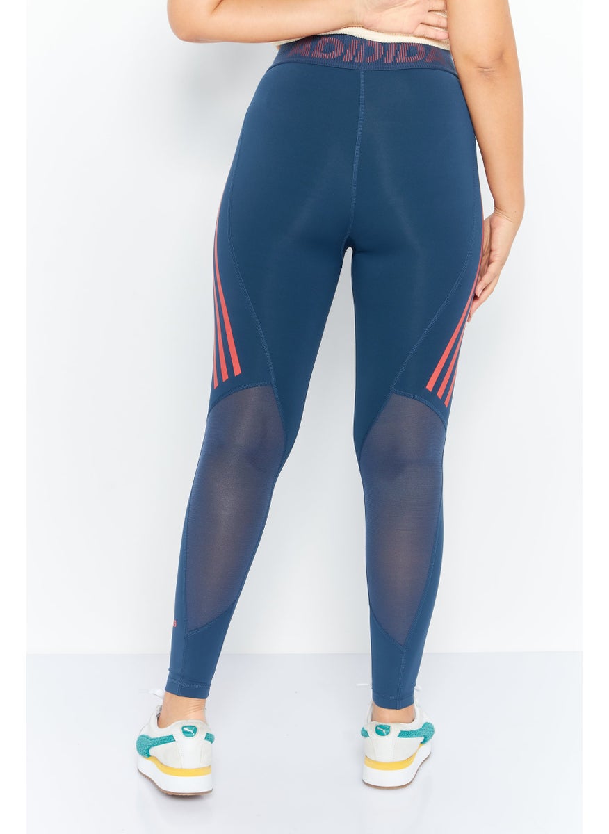 Adidas - Women Tight Fit Training Leggings, Navy Blue - Image 1