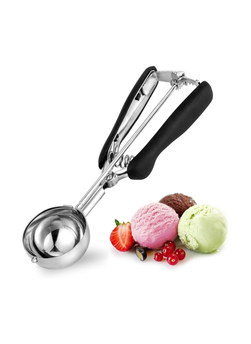 Bukela Large Cookie Scoop 3 Tbsp, Professional Big Ice Cream Scoop Stainless Steel 50MM, Cookie Dough Cupcake Muffin Scoop for Baking, Good Soft Grips, Quick Trigger Release, 45ml (3 Tablespoon)  - Image 1