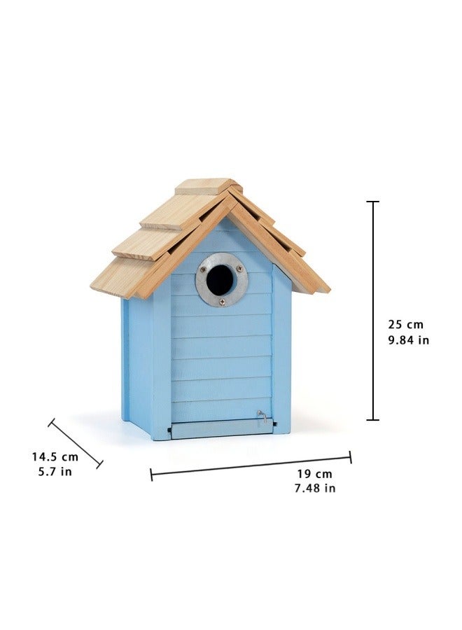 عام أسلوب عصري، قلادة ديكور خارجية لطائر العش، حائط معلق، خشبي مقاوم للماء ودافئ لطائر العش. - Image 2