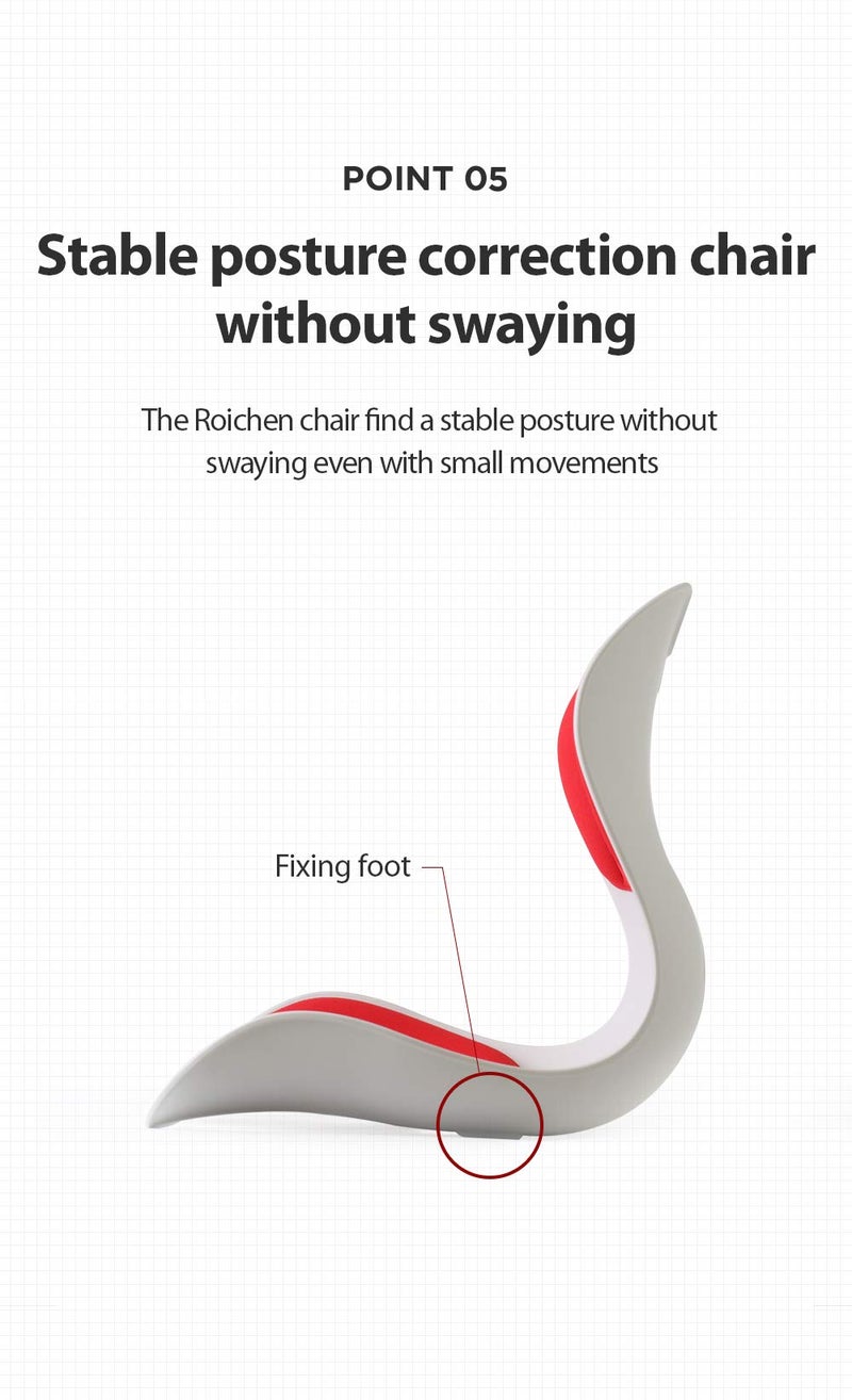 Roichen Chair for Ladies (Medium), Red, Posture Correction Chair, Lumbar Support, Back & Waist Support - Image 4
