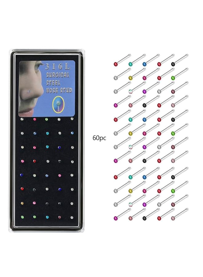 erorex Cute Nose Rings For Women Stainless Steel Nose Studs Women Men Small Nose Rings Bone Studs Unique Tiny - Image 5