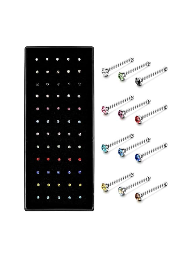 erorex Cute Nose Rings For Women Stainless Steel Nose Studs Women Men Small Nose Rings Bone Studs Unique Tiny - Image 1