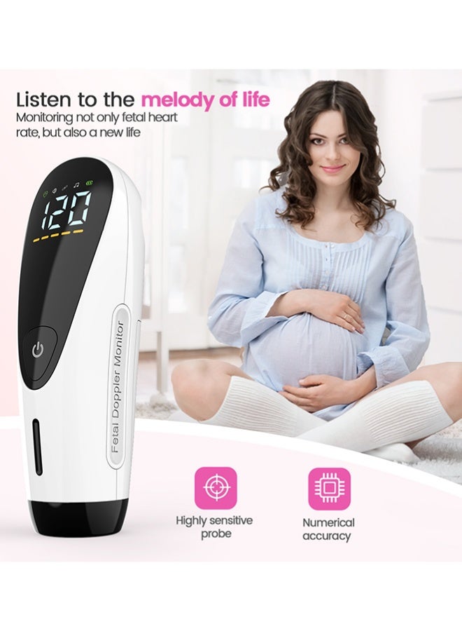 جي سي سي جوو جهاز مراقبة الحمل الإلكتروني المحمول بالموجات فوق الصوتية دوبلر الجنين للنساء الحوامل سماعة طبية بالموجات فوق الصوتية لحركة الجنين - Image 4