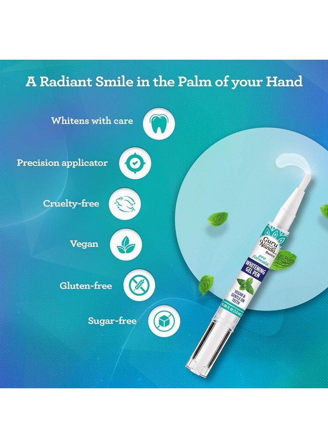 جوراناندا قلم تبييض الأسنان جوروناندا (0.06 أونصة سائلة) - 20 استخدامًا، نباتي ولطيف على الأسنان، تركيبة احترافية - قلم جل تبييض بيروكسيد الهيدروجين، خالٍ من القسوة، بنكهة النعناع - Image 4