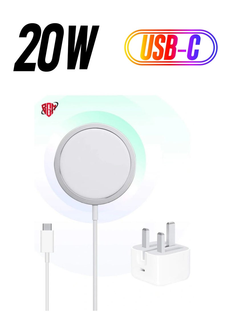 BGM - 20W Foldable Fast Charging Wall Adapter Compatible with Apple iPhone 12 Pro Max/11 Pro Max/SE, iPad - Image 1