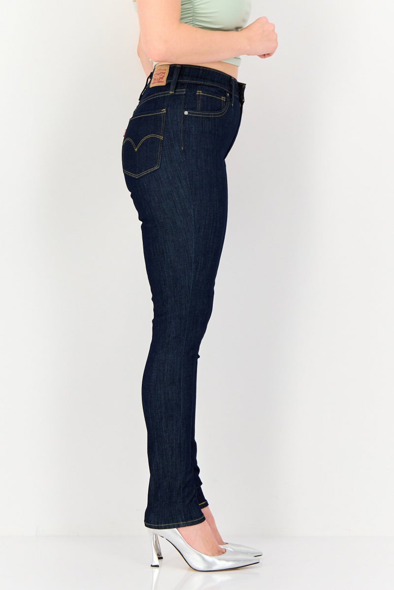 Levi's Women Skinny Fit Washed Stretchable Jeans, Blue - Image 4