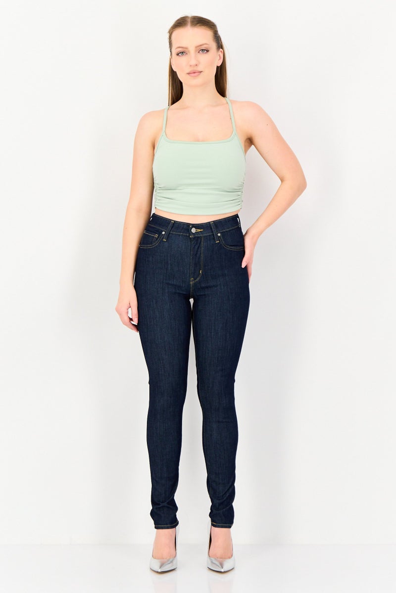 Levi's Women Skinny Fit Washed Stretchable Jeans, Blue - Image 3