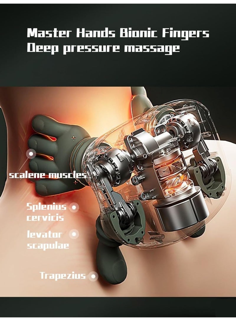 جاجيك ReSomagic Smart Neck & Shoulder Massager – 1PC Wireless Portable Real Hands Massager with 3-Speed Adjustable Electric Deep Tissue 4D Kneading Massage, Heat Therapy for Neck, Shoulder, Back & Muscle Pain Relief, Stress Reduction, Rechargeable Comfort Massager for Men & Women - Image 2