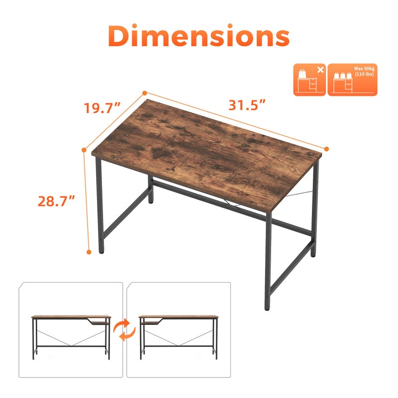 Mericonia Computer Desk, Gaming Desk for Small Spaces, Modern Simple Style Table for Home Office, Study Student Writing Table - Image 2